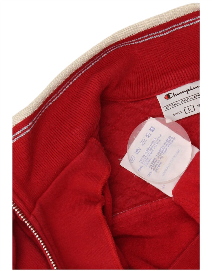 Giacca da tuta grafica da donna Champion UK 14 grande cotone rosso