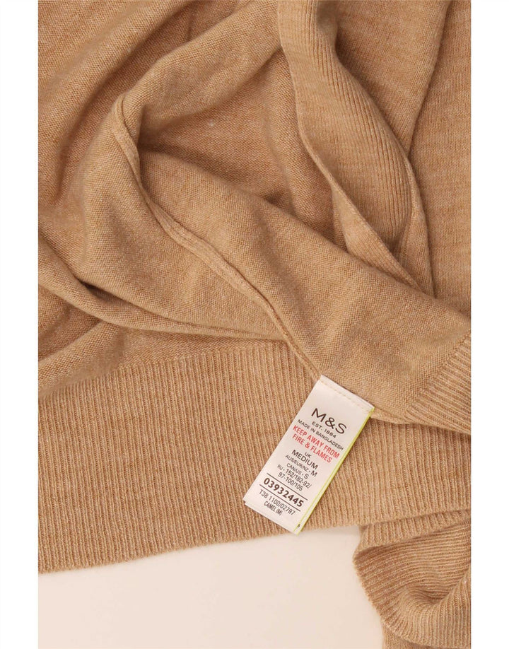 Maglione cardigan aperto da donna Marks & Spencer UK 14 Acrilico beige medio