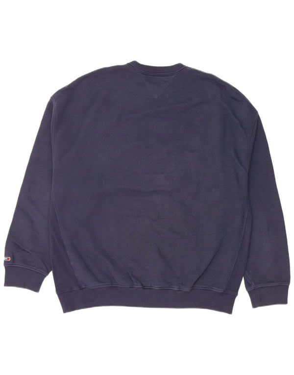 Tommy Hilfiger Uomo Felpa con vestibilità comoda grafica Maglione medio blu navy