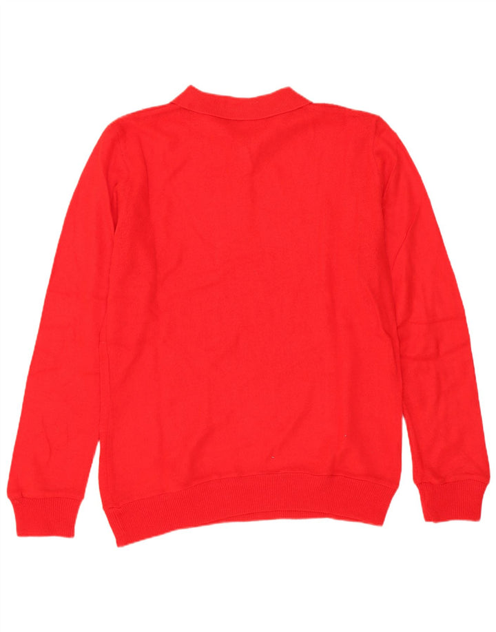 Maglione vintage da donna con collo alto IT 42 Poliacrilico rosso medio