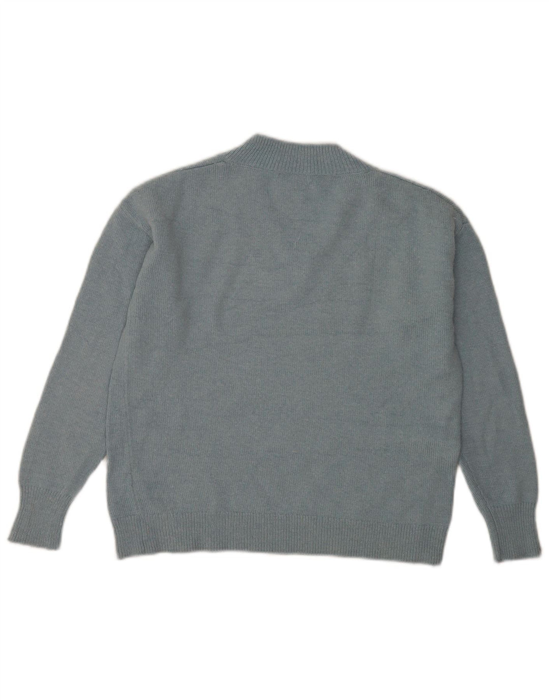 Maglione maglione da donna con scollo a V Massimo Dutti UK 14 Poliammide blu medio