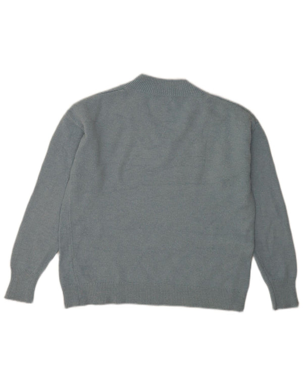 Maglione maglione da donna con scollo a V Massimo Dutti UK 14 Poliammide blu medio