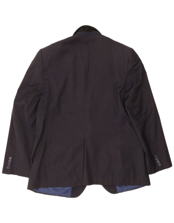 Giacca blazer da uomo a vestibilità regolare a 2 bottoni Marks & Spencer EU 54 XL Blu navy
