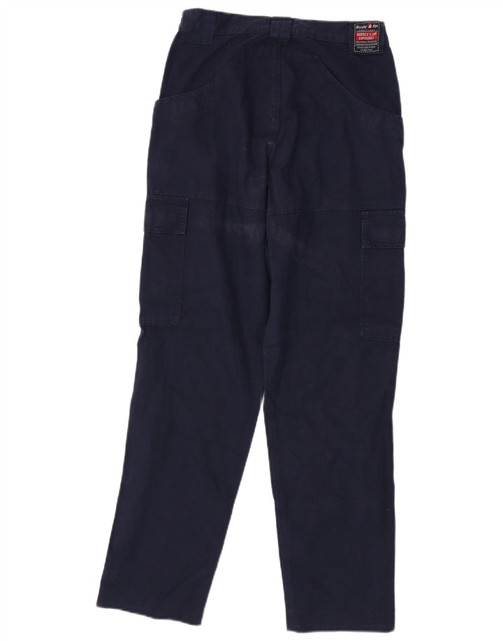 Pantaloni cargo dritti da uomo Murphy & Nye W29 L29 cotone blu navy