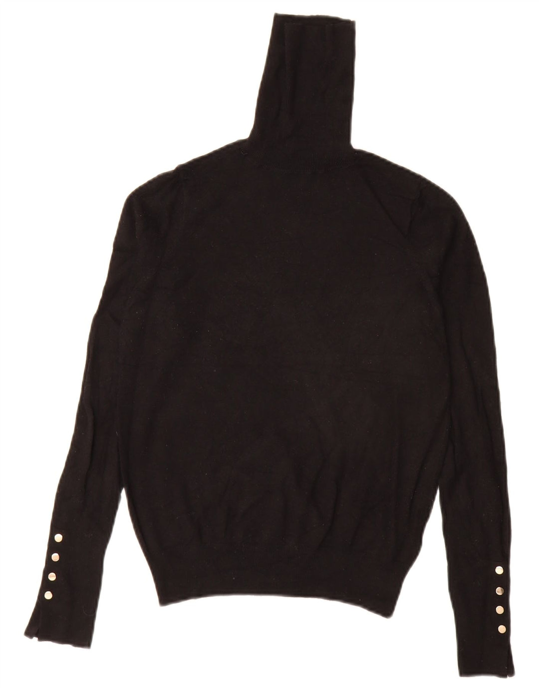 Maglione maglione collo alto da donna Zara UK 10 piccolo nero