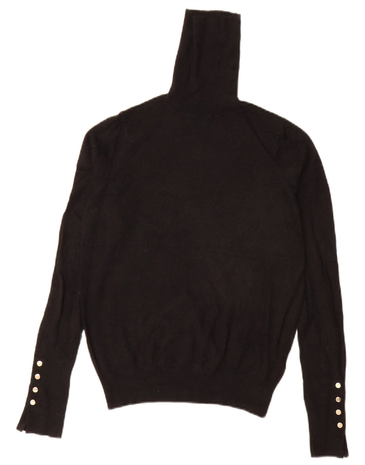 Maglione maglione collo alto da donna Zara UK 10 piccolo nero
