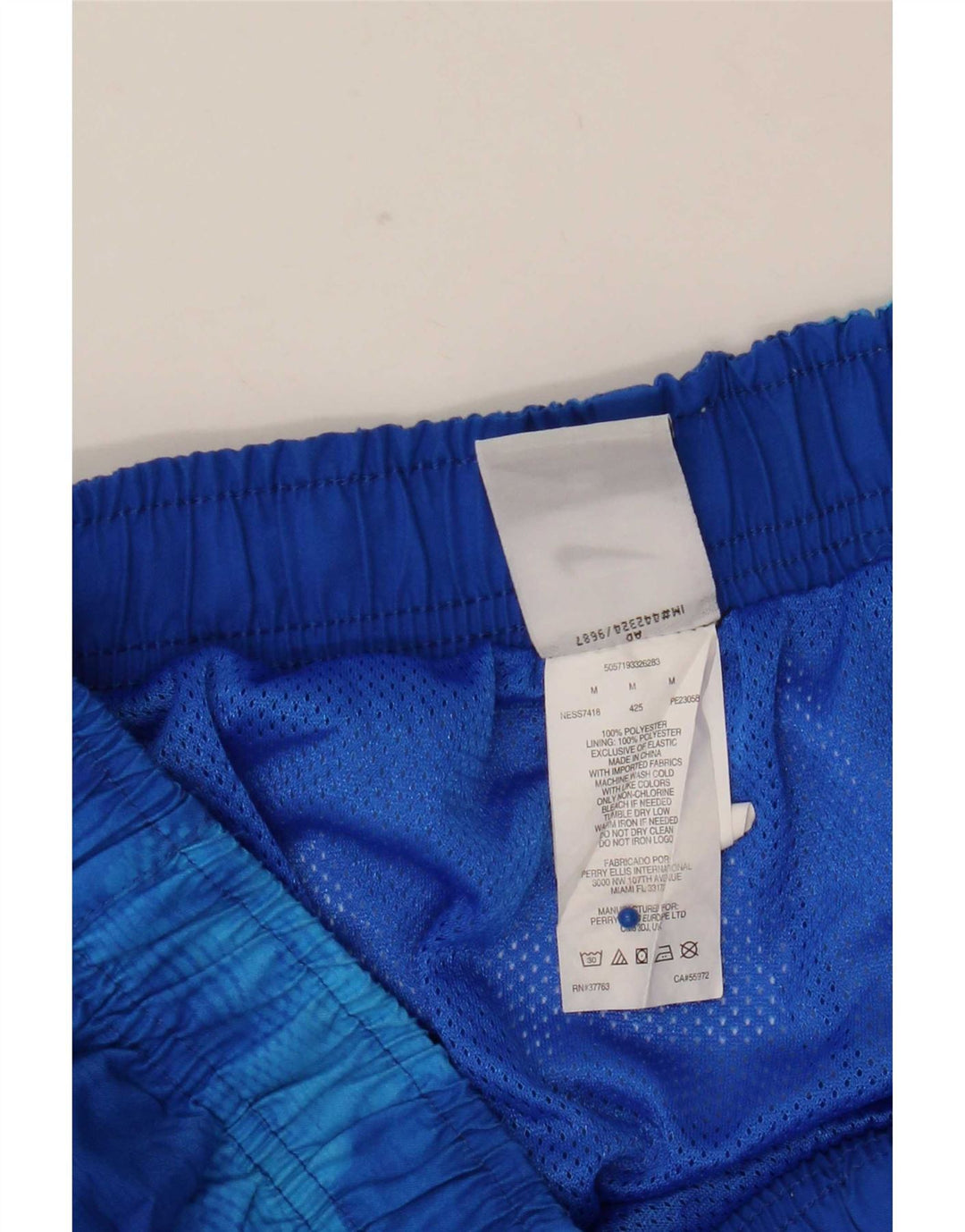 Pantaloncini da bagno Nike da uomo in poliestere tie-dye blu medio