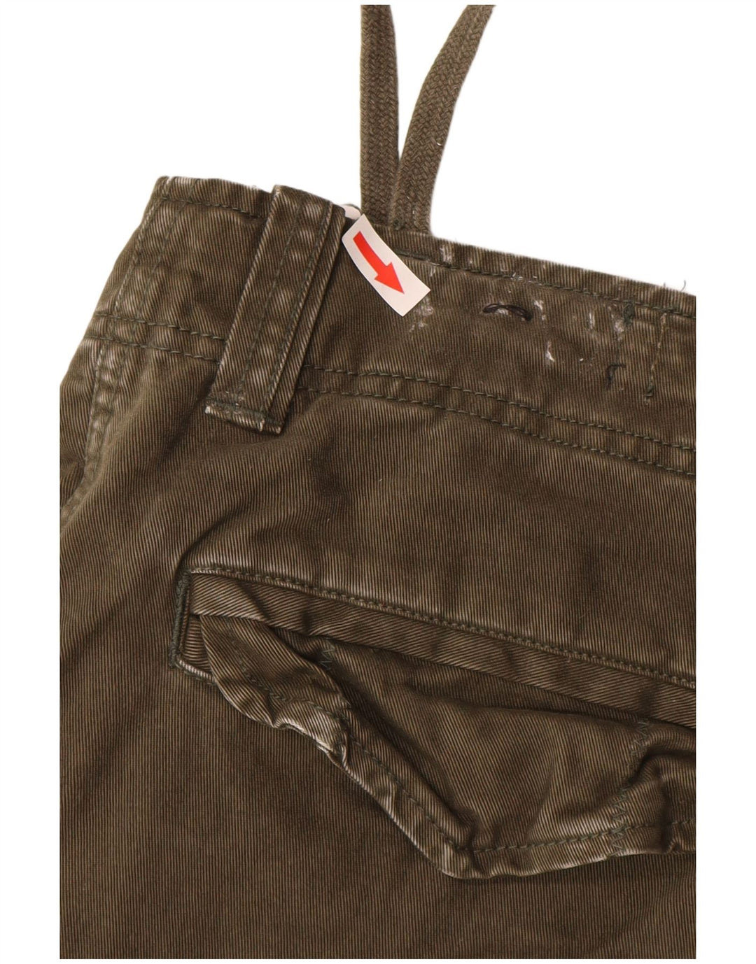 Pantaloncini cargo da uomo Superdry W34 Large Khaki Cotton Army