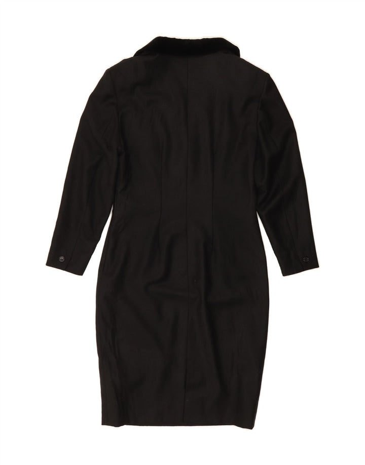 PRIVILEGIO Womens Sheath Dress IT 44 Medium Black Virgin Wool Vintage Privilegio and Second-Hand Privilegio from Messina Hembry 