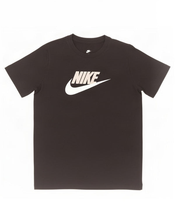 T-shirt grafica da ragazzo Nike Top 13-14 anni XL cotone nero