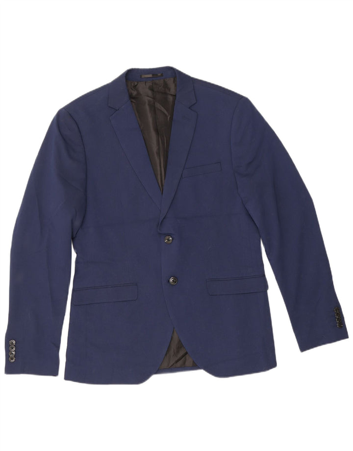 Giacca blazer super slim da uomo Jack & Jones a 2 bottoni IT 50 grande blu navy