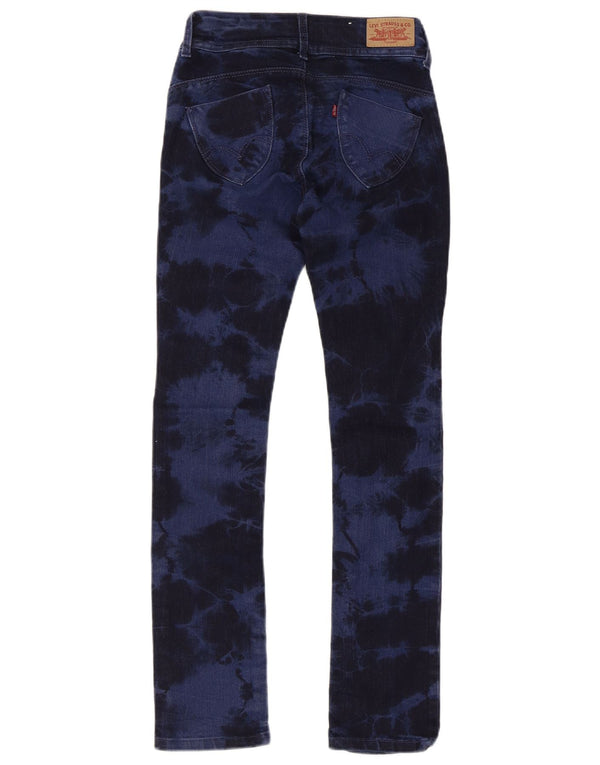 Jeans slim da bambino LEVI'S 9-10 anni in cotone tie dye blu navy