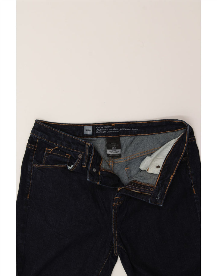 MOSSIMO Womens Coupe Ajustee Skinny Jeans US 4 Small W27 L29 Navy Blue Vintage Mossimo and Second-Hand Mossimo from Messina Hembry 