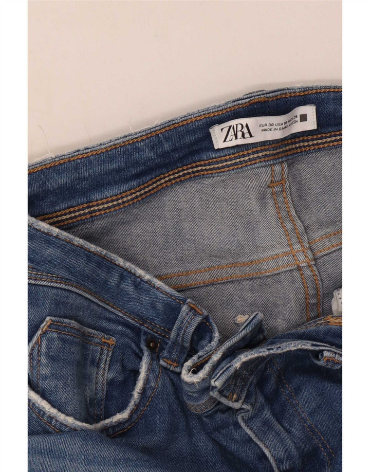 Jeans slim da donna Zara EU 38 Small W28 L27 Blu
