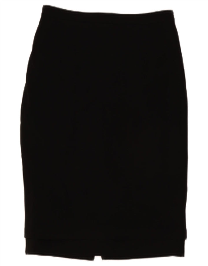 Gonna a tubino vintage da donna IT 44 media W30 nera