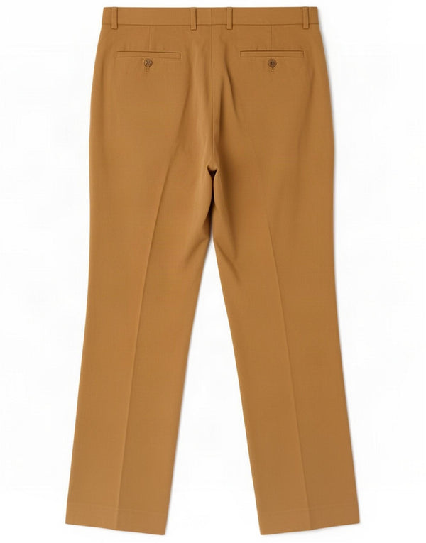Pantaloni da abito dritti da uomo Marks & Spencer W34 L31 in cotone beige