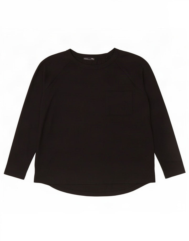 Top Zara da donna a maniche lunghe UK 12 medio nero