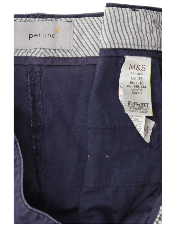 Pantaloni chino da donna MARKS & SPENCER UK 12 medi W30 L26 Blu navy