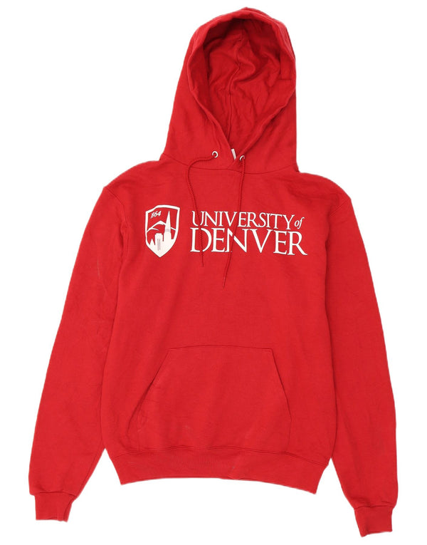 Felpa con cappuccio grafica Champion Denver da uomo, piccola, in cotone rosso