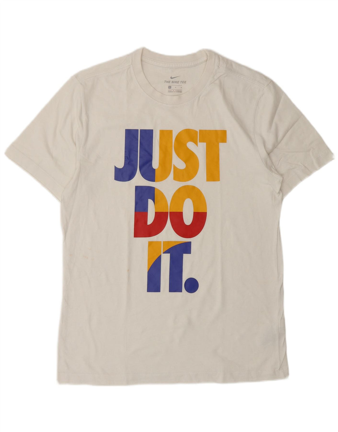 T-shirt grafica da uomo NIKE Top in cotone bianco medio