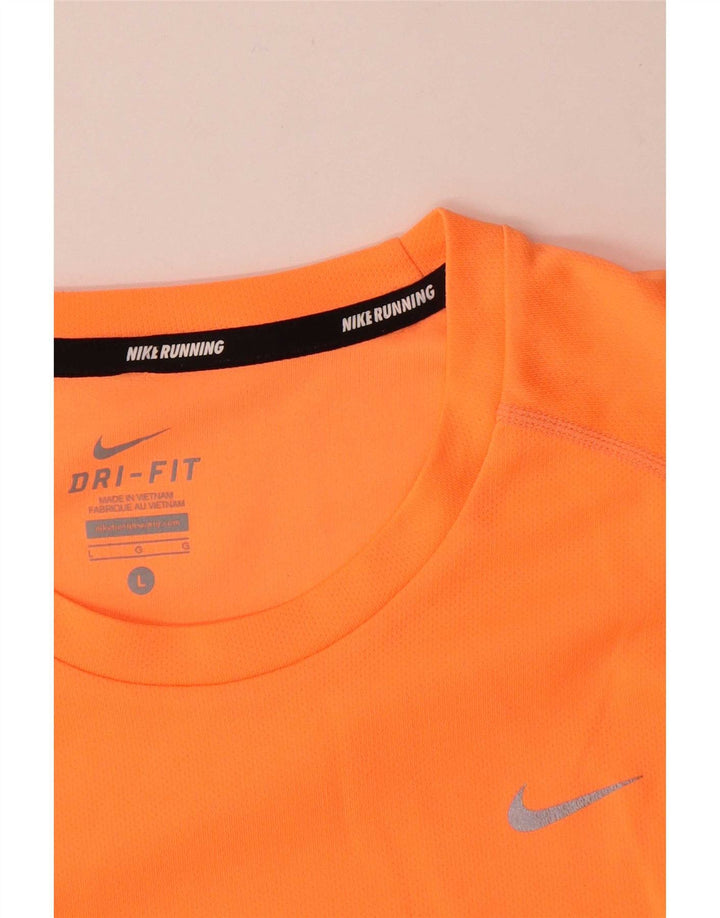 T-shirt Nike Dri Fit da uomo, taglia grande, in poliestere arancione