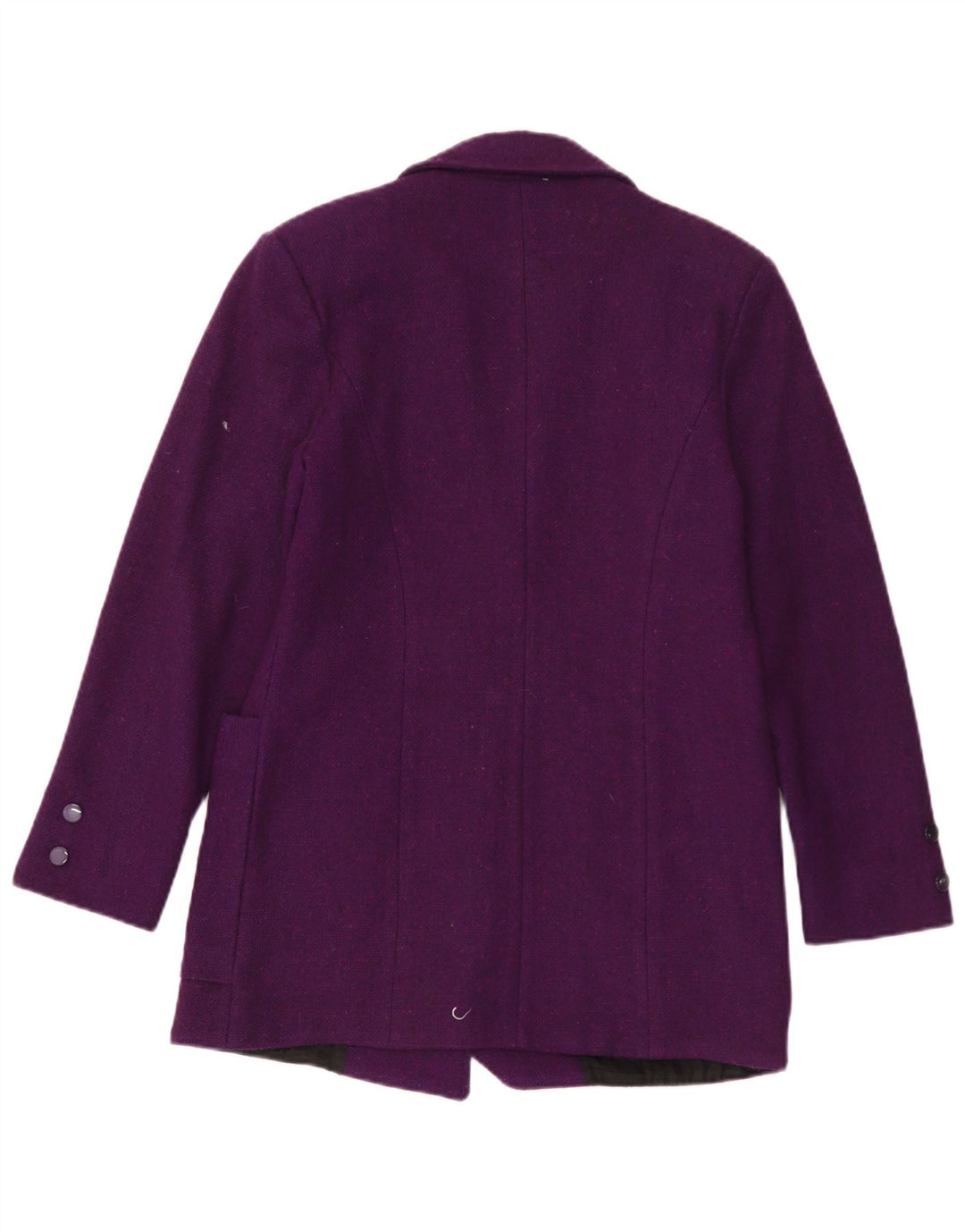 Giacca blazer vintage da donna a 3 bottoni UK 12 viola medio
