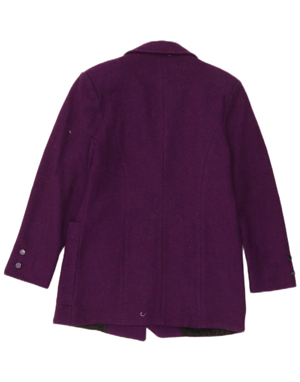 Giacca blazer vintage da donna a 3 bottoni UK 12 viola medio