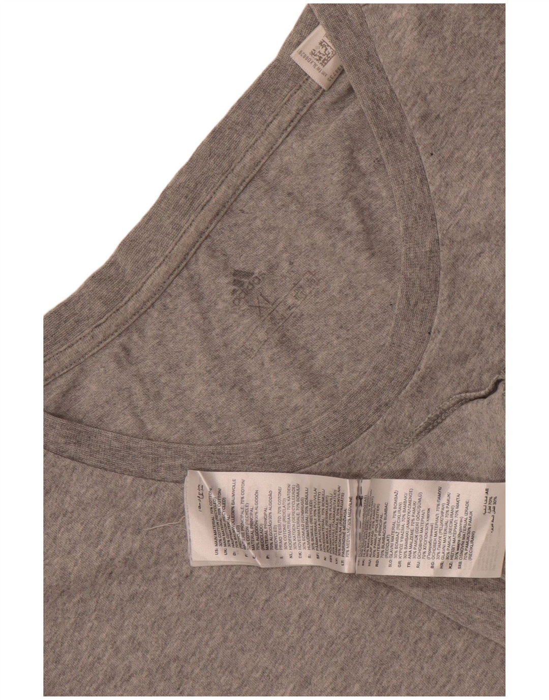 T-shirt da uomo Adidas Top XL in cotone chiazzato grigio