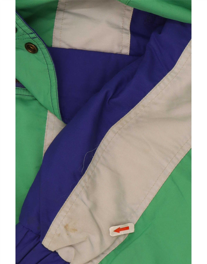 Giacca da sci con cappuccio da uomo Sergio Tacchini IT 54 2XL Blu Colourblock Poliammide