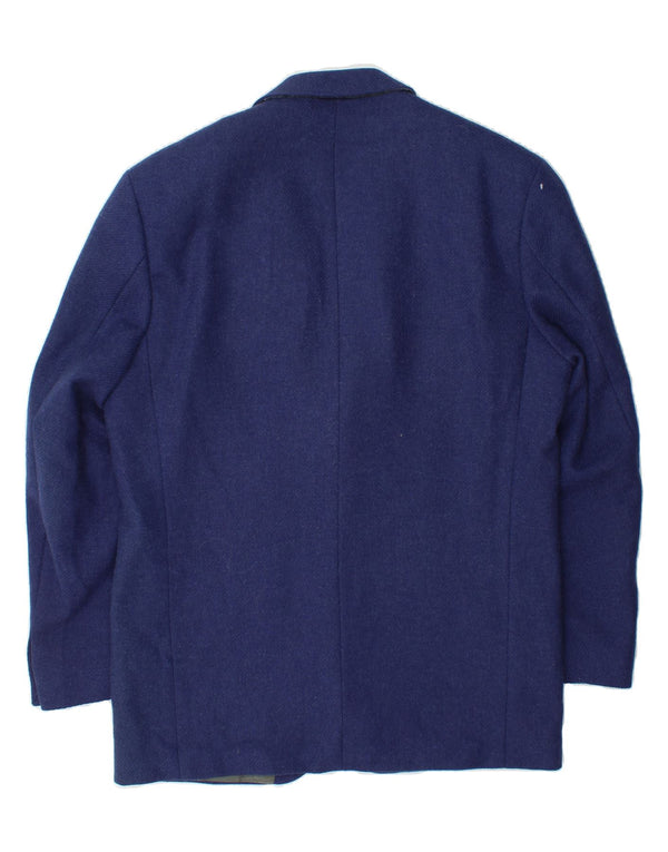 KENZO Mens 3 Button Blazer Jacket IT 52 XL Blue Wool