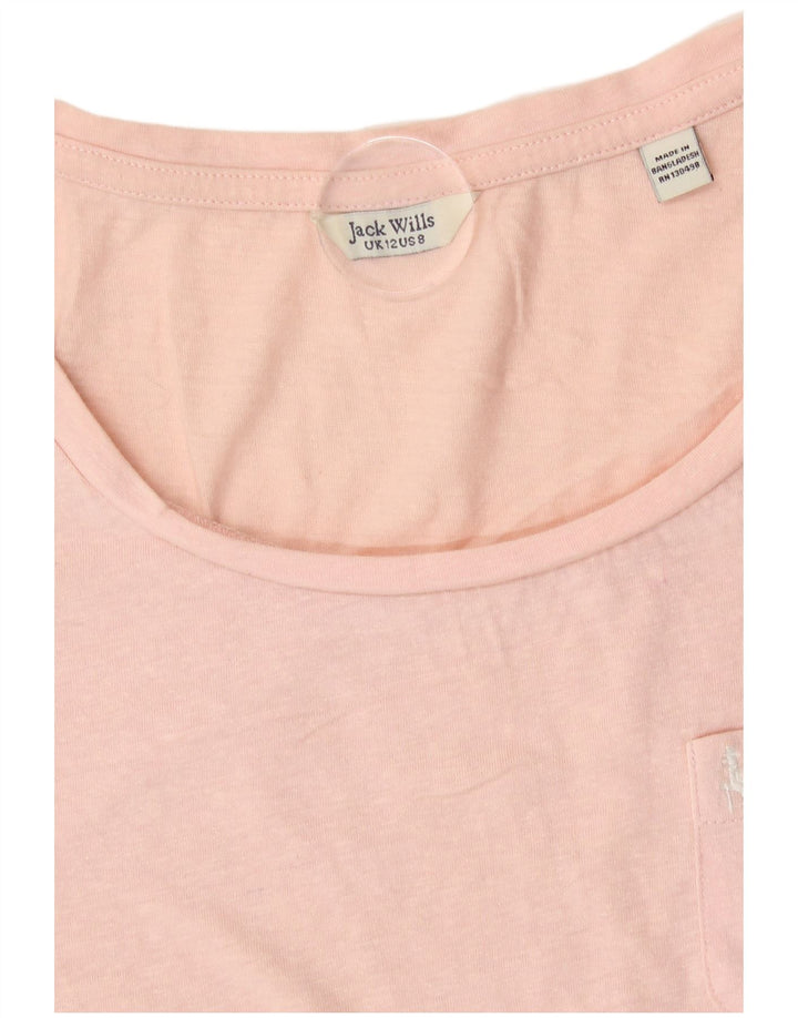 T-shirt da donna Jack Wills Top UK 12 poliestere rosa medio