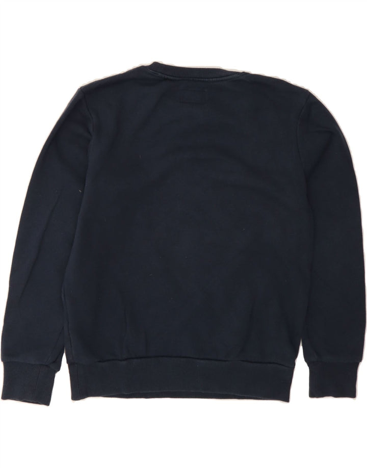 CONVERSE Boys Graphic Sweatshirt Jumper 12-13 Years Large Navy Blue Cotton Vintage Converse and Second-Hand Converse from Messina Hembry 