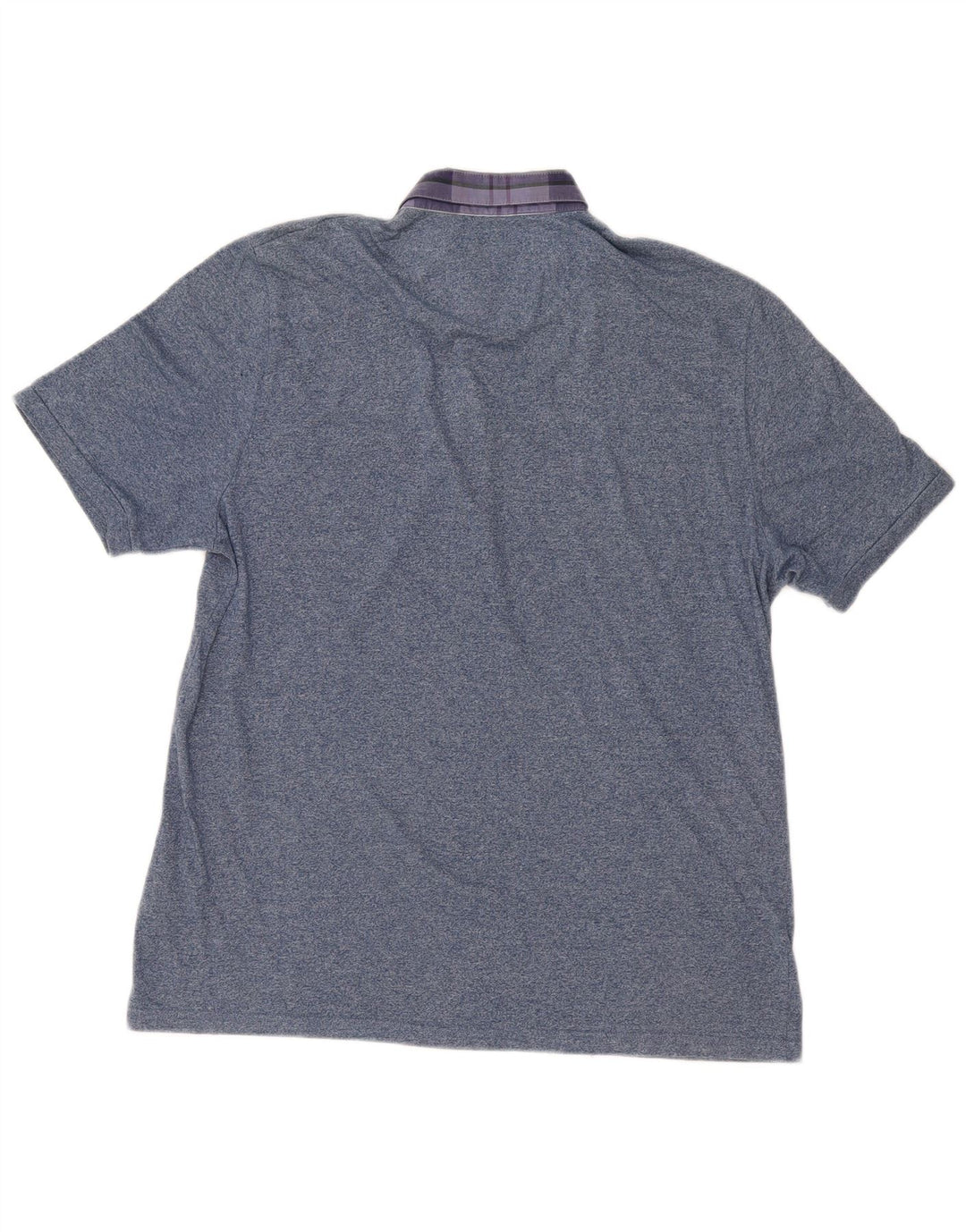 Polo da uomo Ted Baker taglia 6 2XL cotone screziato blu
