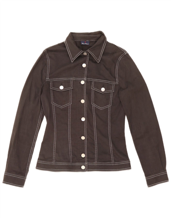 Giacca utility da donna Conte of Florence UK 12 cotone nero medio