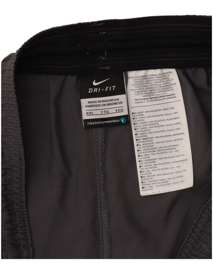 Pantaloncini sportivi Nike Dri Fit da uomo 2XL poliestere grigio