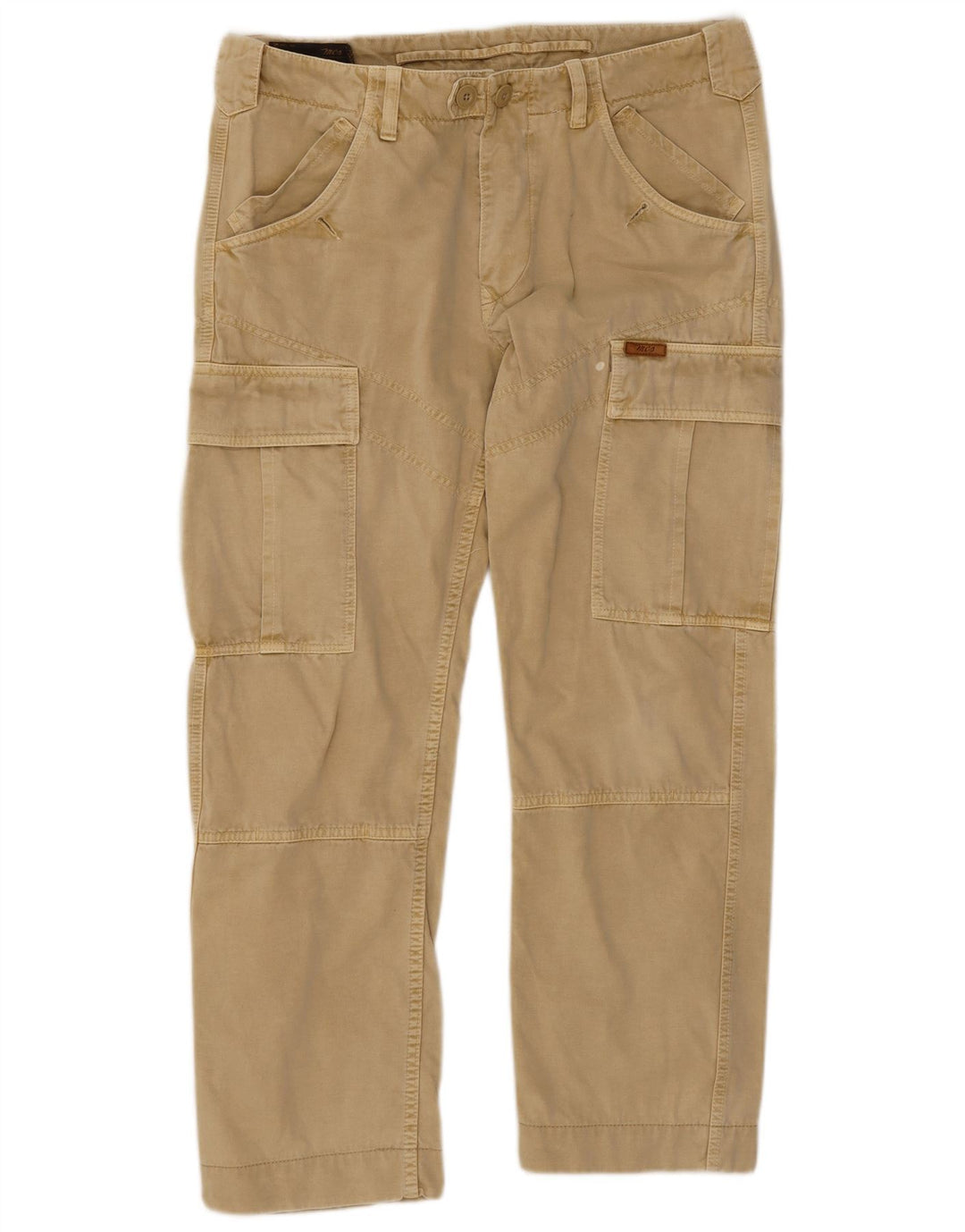 Pantaloni cargo dritti da uomo Marlboro Classics W33 L28 in cotone beige