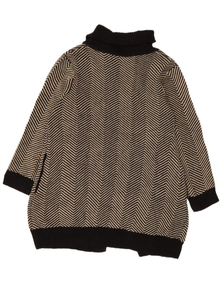 Maglione cardigan aperto con linea lunga da donna Autograph UK 14 Chevron nero medio