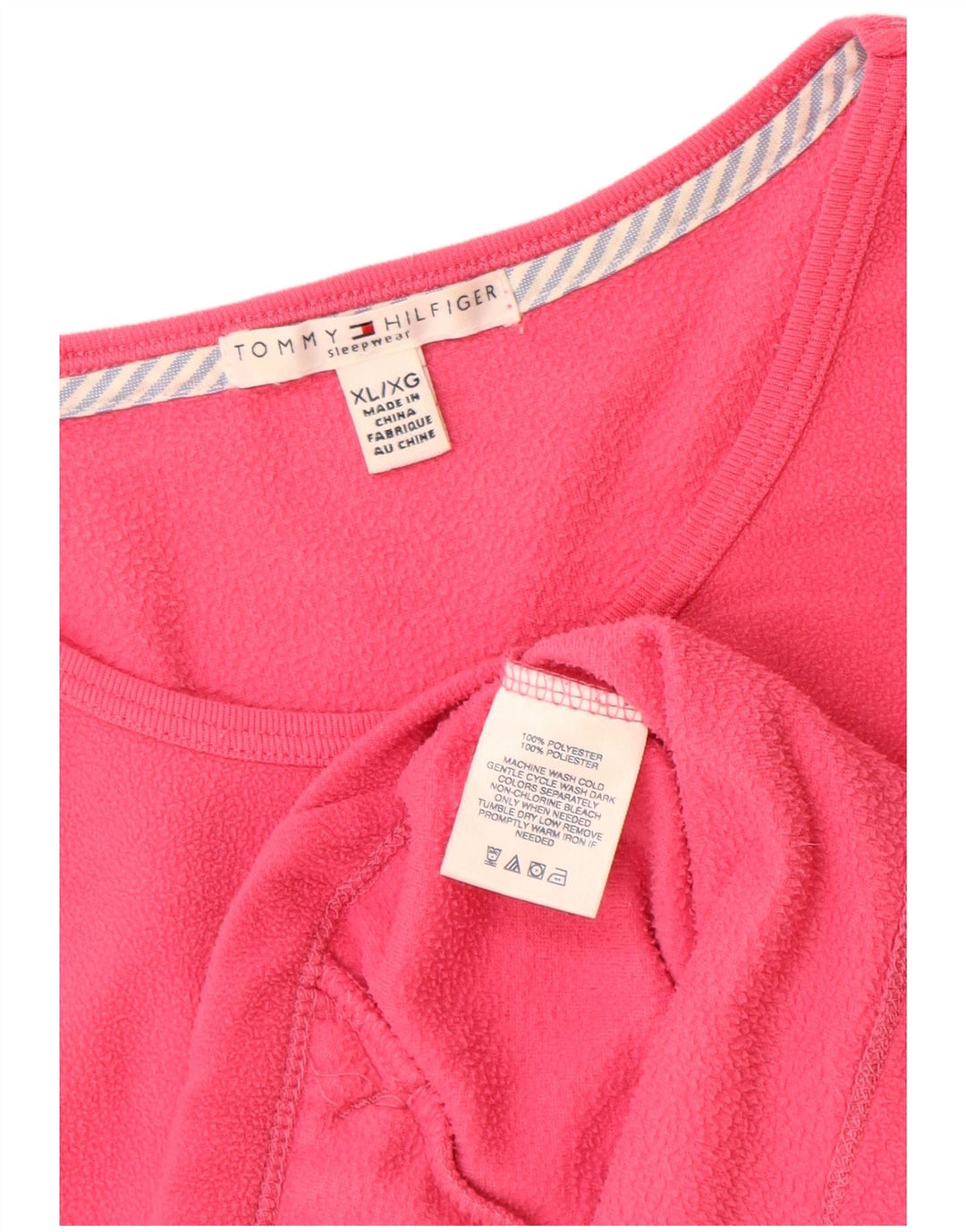 Maglione in pile da donna Tommy Hilfiger UK 18 XL poliestere rosa