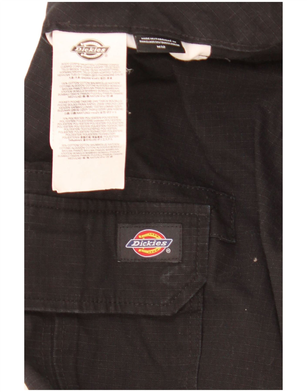 Pantaloni cargo slim da uomo Dickies W32 L30 poliestere nero