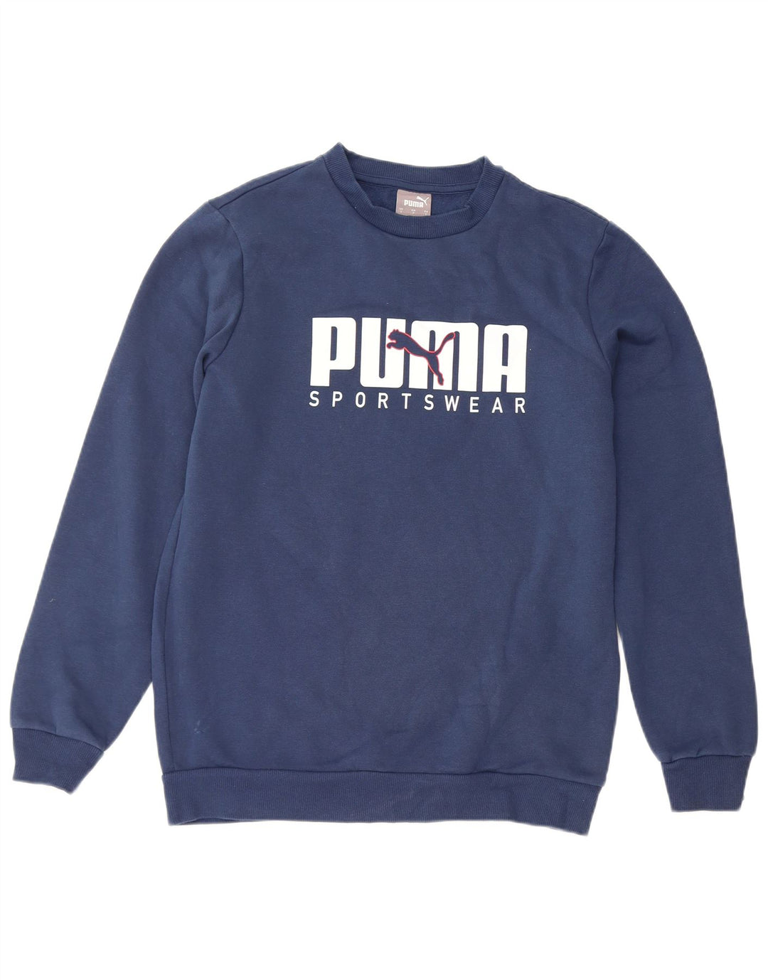 Felpa grafica da uomo Puma, piccola, in cotone blu navy