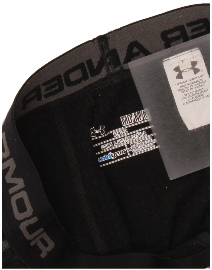 Leggings grafici Under Armour da uomo Cold Gear poliestere nero medio