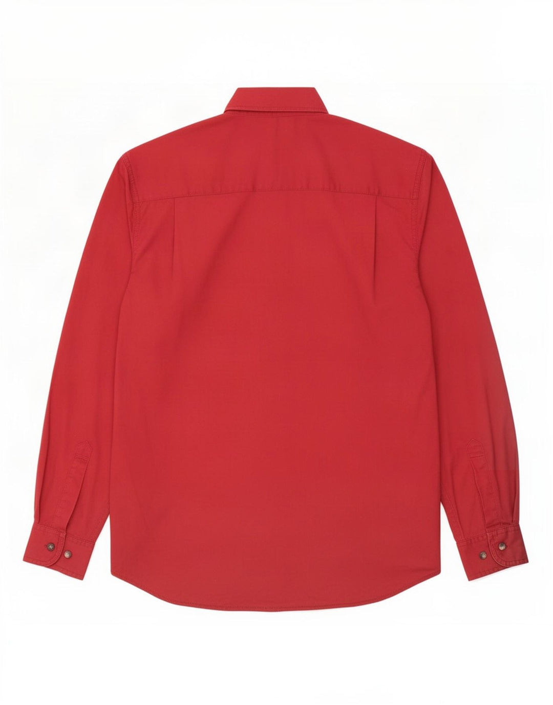 Camicia da uomo Wrangler piccola in cotone bordeaux