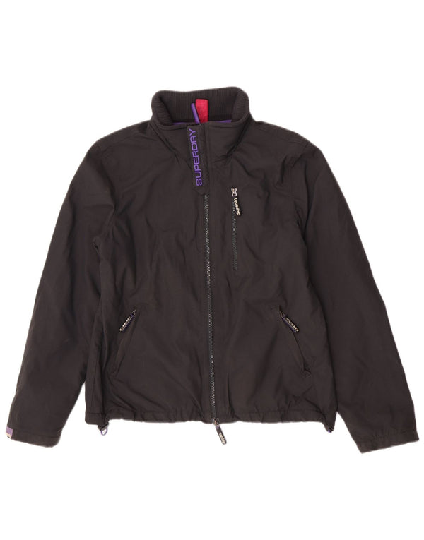 Giacca a vento da donna Superdry The Windhiker Graphic Windbreaker UK 14 Large Nera
