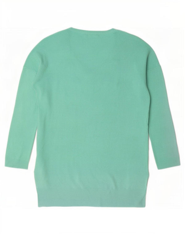 Maglione oversize con scollo a V da donna Marks & Spencer UK 10 piccolo verde