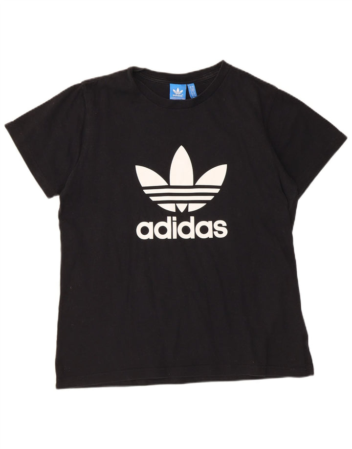 T-shirt grafica da uomo ADIDAS Top in cotone nero medio