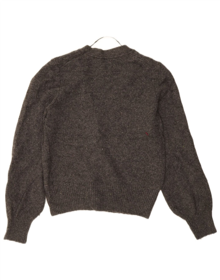 Maglione cardigan da donna John Lewis UK 10 piccolo lana screziata grigia