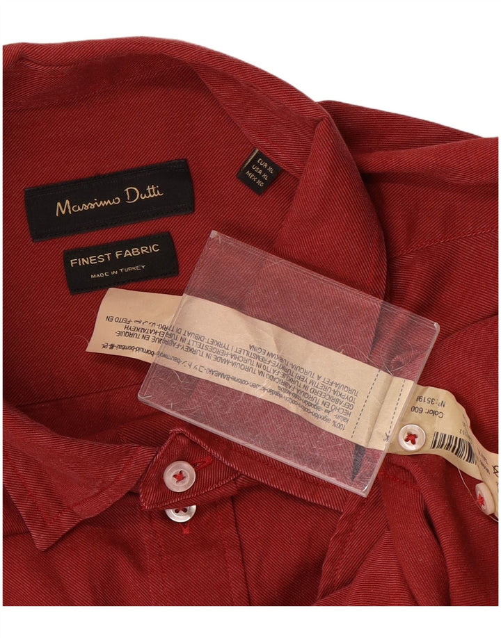Camicia da uomo Massimo Dutti XL in cotone rosso