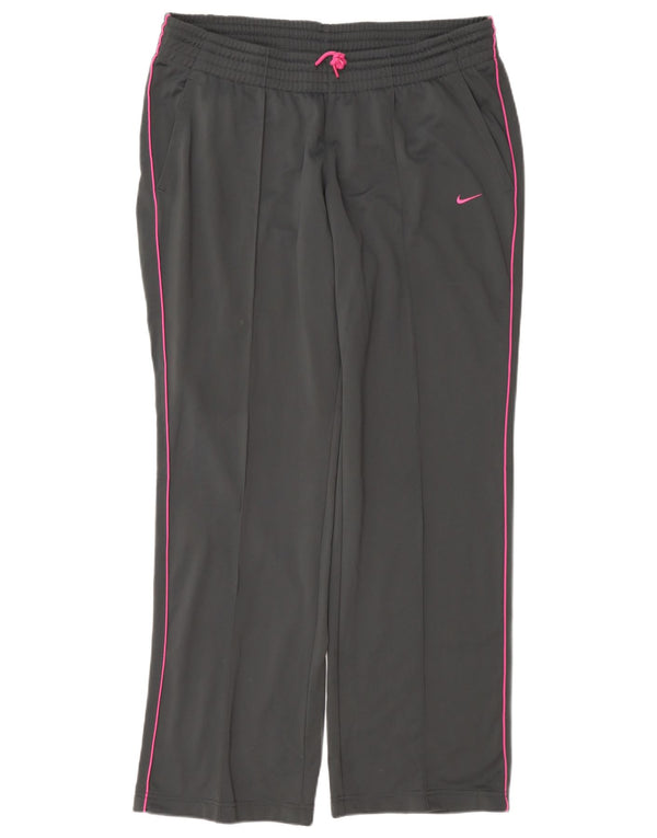 Pantaloni della tuta da donna Nike UK 16/18 Large Grigio Poliestere