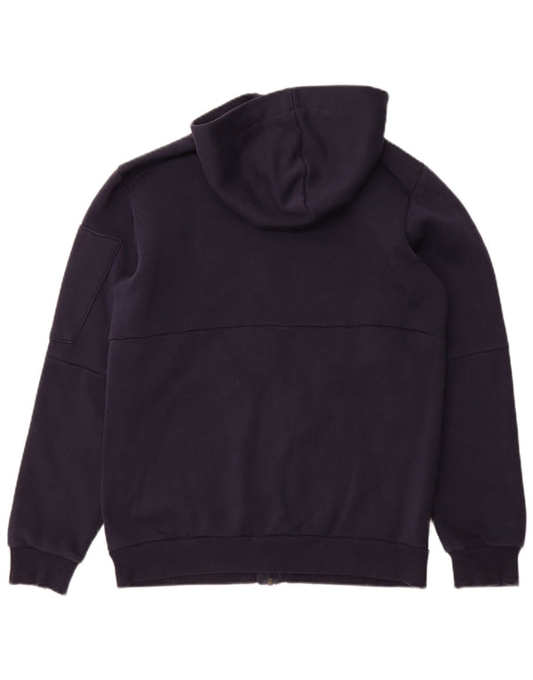 Maglione con cappuccio e zip da uomo ADIDAS piccolo in cotone blu navy