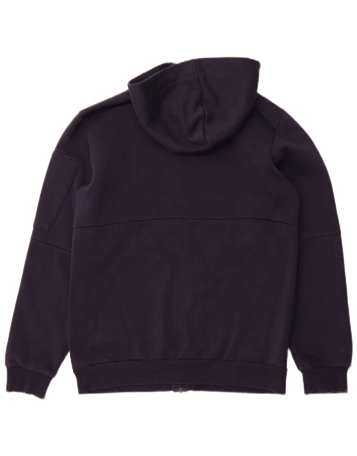 Maglione con cappuccio e zip da uomo ADIDAS piccolo in cotone blu navy